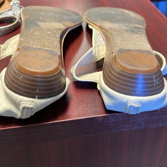 Aldo Silver Sequence Sandals 🩴 and Rasolli Cream/Beige Sandals - Picture 8 of 12